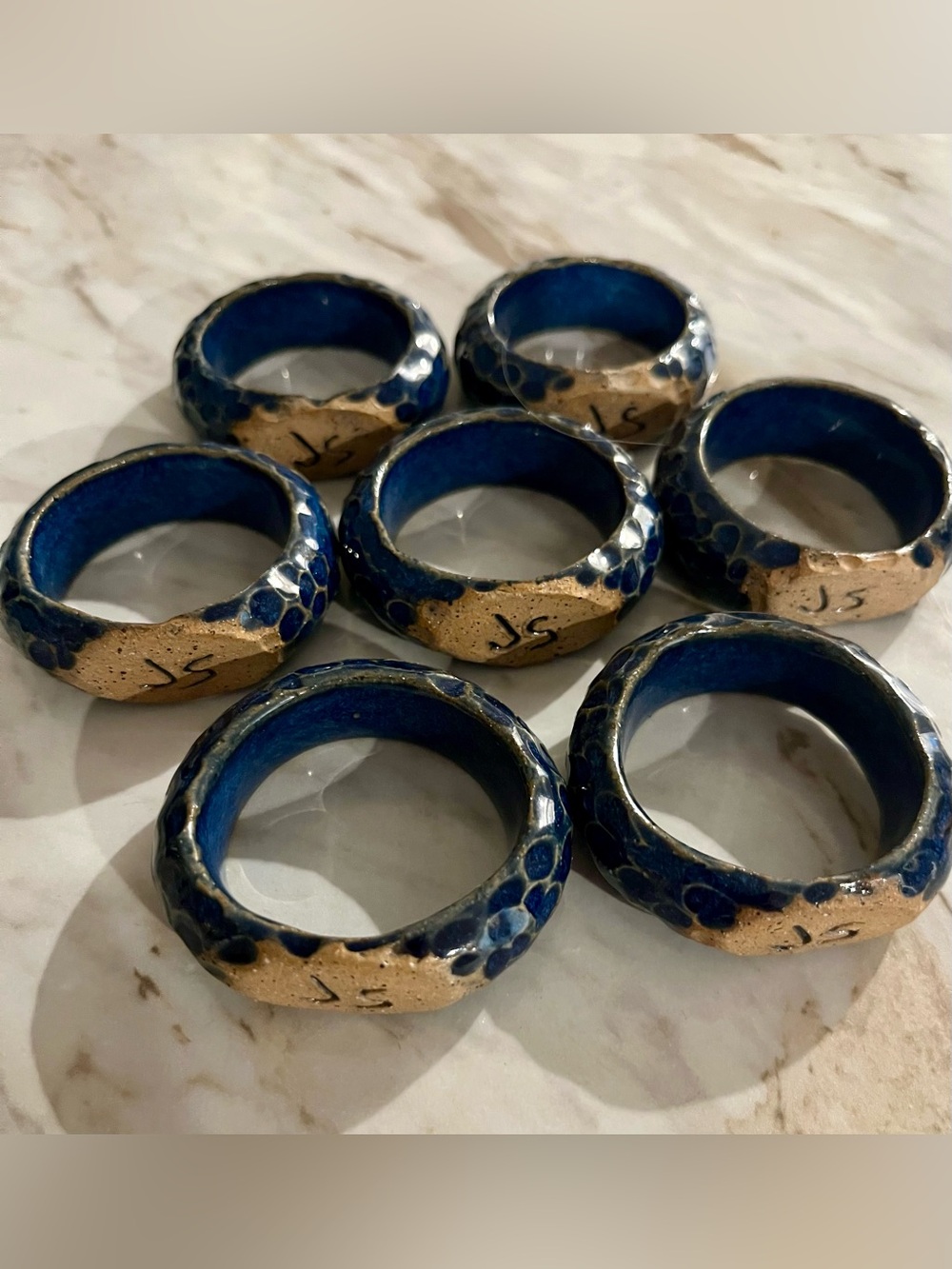 JS Ceramic Napkin Rings (7) - Picture 2 of 4